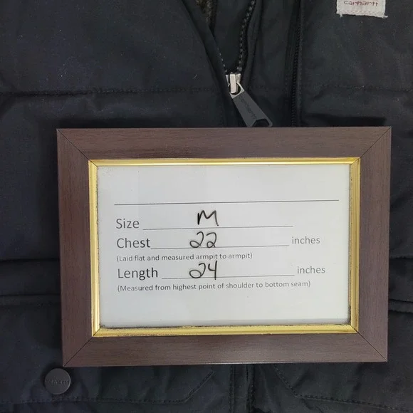 Carhartt Rain Defender Relaxed Fit Hooded Puffer Jacket Black OJ5457-W Womens M - Picture 10 of 10